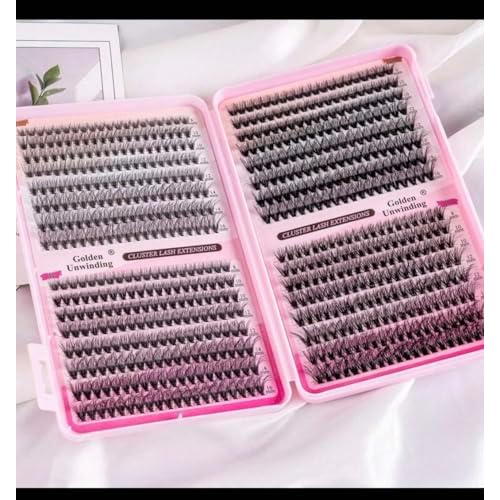Eyelash Clusters 20D+30D+40D+50D Lash Clusters Wispy Individual Lashes 560 PCS D Curl Lash Extension 9-12MM Natural Lashes