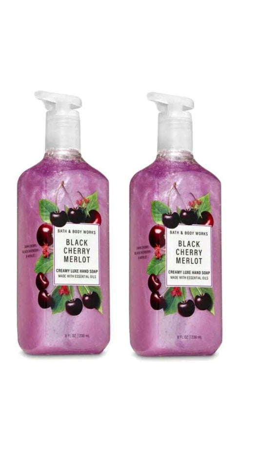 Bath and Body Works Black Cherry Merlot Deep Cleansing Hand Soap (Pack of 2)