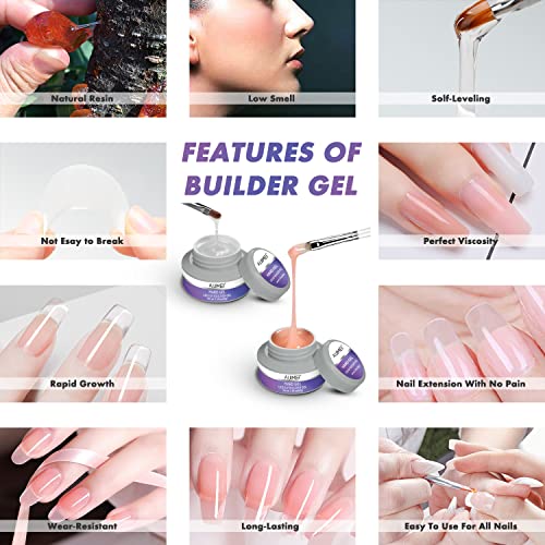 AIJIMEI Nude Builder Hard Gel for Nails 60g - Natural Nail Extension & Strengthening Kit