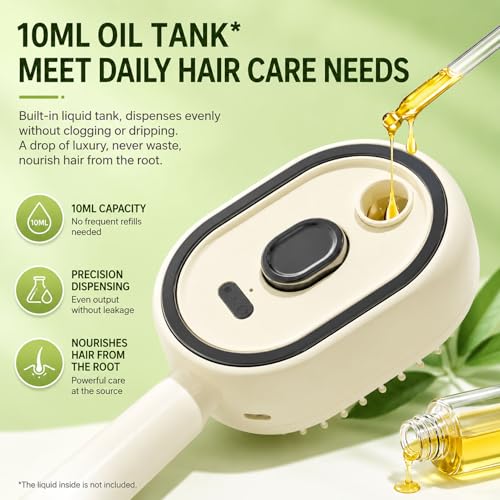 Rechargeable Electric Spray Hair Brush with Mist & Scalp Massage