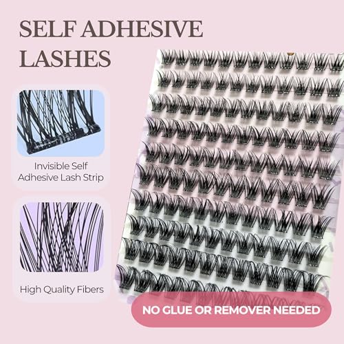 Self Adhesive Eyelash Clusters Kit Wispy Fluffy C Curl