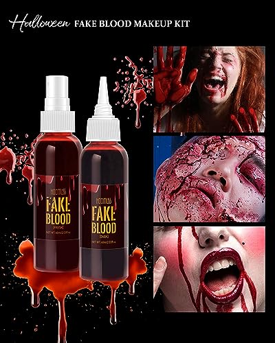 Fake Blood Spray & Dripping Kit for Halloween Cosplay Makeup