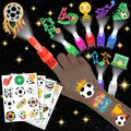 Soccer Party Favors Set - 72 PC (24 LED Lights & 48 Tattoos)