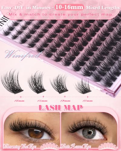 Winifred Wispy Lash Clusters | D Curl Eyelash Extensions 10-16mm