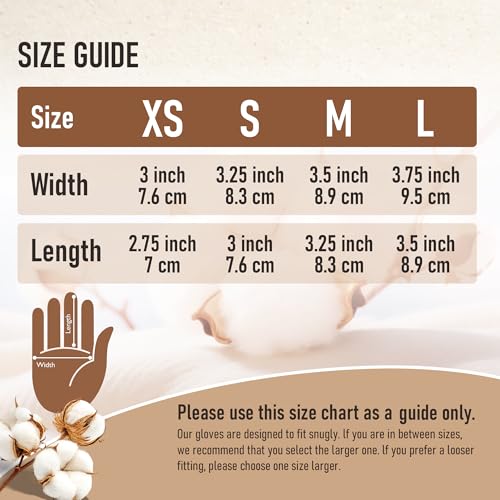 COOLJOB Overnight Moisturizing Cotton Gloves for Dry Hands & Eczema (4 Pairs)