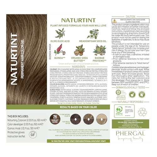 Naturtint 7N Hazelnut Blonde Permanent Hair Color - Vegan, Ammonia-Free, 5.07 Fl Oz