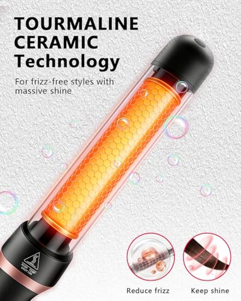 Aduarjo 5-in-1 Curling Iron Set with Ceramic Barrels & Brush