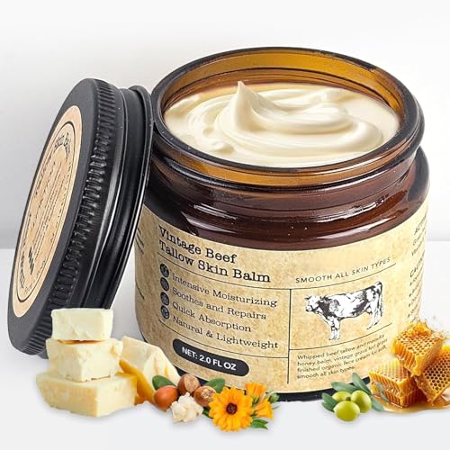 Grass-Fed Beef Tallow Honey Balm - Face & Body Moisturizer, 2 oz