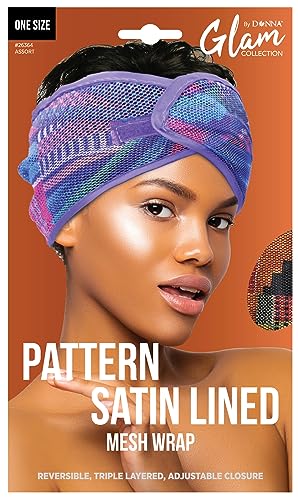 DONNA Satin Lined Mesh Hair Wrap for Sleeping