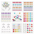 Face Gems Stickers - 9 Sheets Self-Adhesive Jewels for Makeup