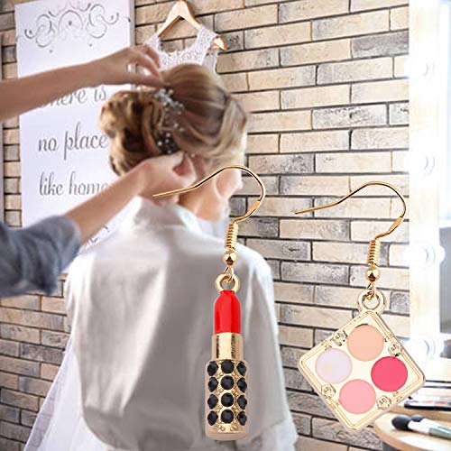 3D Lipstick Earrings - Makeup Artist Gift for Women