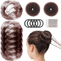 Hair Bun Maker Kit for Kids - 10 Nets, 2 Donuts, Bobby Pins