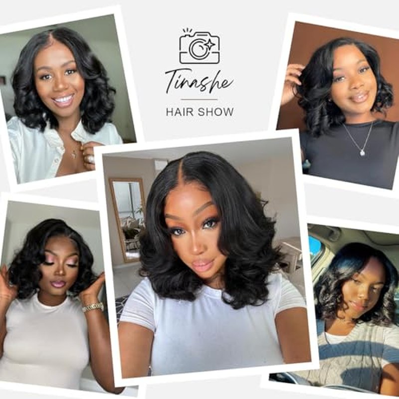 Tinashe Glueless Bob Wig - 12 Inch Human Hair Loose Body Wave