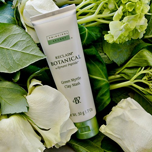 Principal Secret reclaim BOTANICAL Anti-Aging Skincare Green Myrtle Exfoliating Face Clay Mask with Minerals, Botanicals, Antioxidants, Peptides, Women and Men 1.7oz