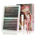 D Curl Wispy Lash Clusters Kit 192Pcs with Bond & Remover
