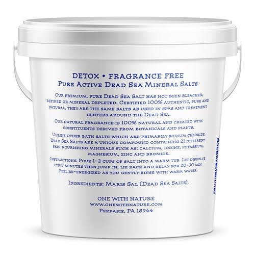 100% Pure Dead Sea Salt Bath Soak - 5Lb Fine Granules, Exfoliating Minerals