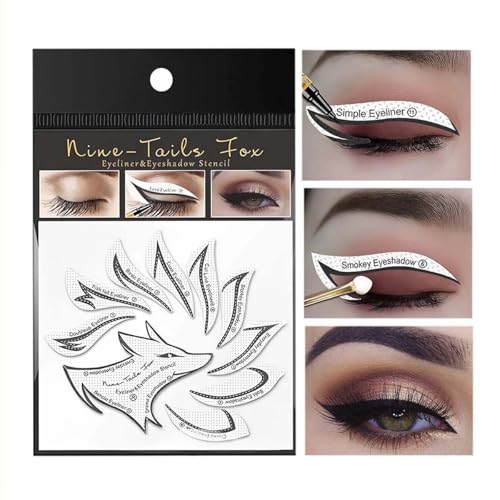 12 Pairs Eyeliner Stencil & Eyeshadow Template Stickers