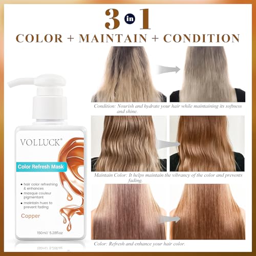 Copper Color Depositing Conditioner 3-in-1 Hair Mask 5.28 oz