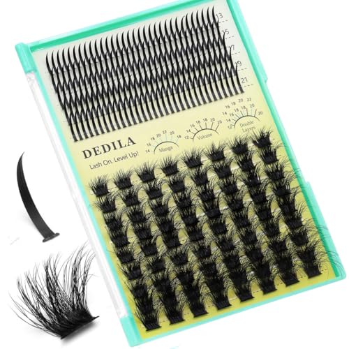 16Rows 80D Wispy Individual Cluster Lashes Fluffier DIY Eye Lashes Extensions 320 Pcs Makeup Volume Eyelashes Mixed 10-18mm Easy Grafting (80D-Mixed 10-18mm)