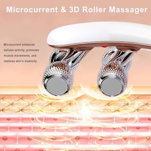 V-Shape Facial Massager with Red Light & Lymphatic Drainage