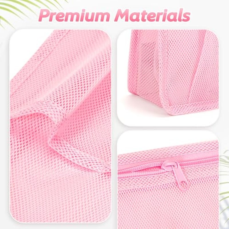 Mesh Shower Caddy Portable - Pink Gym Bag for Travel