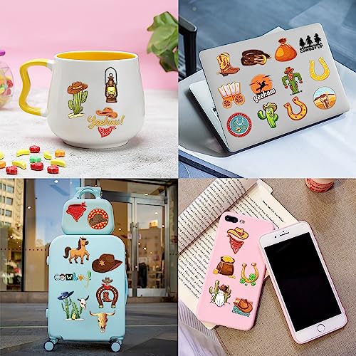 Cowboy First Temporary Tattoos 8 Sheets 78 PCS Western Party Decorations Supplies Favors Horse Rodeo Theme Birthday Cute Stickers Christmas Gifts for Boys Girls Class School Prizes Carnival