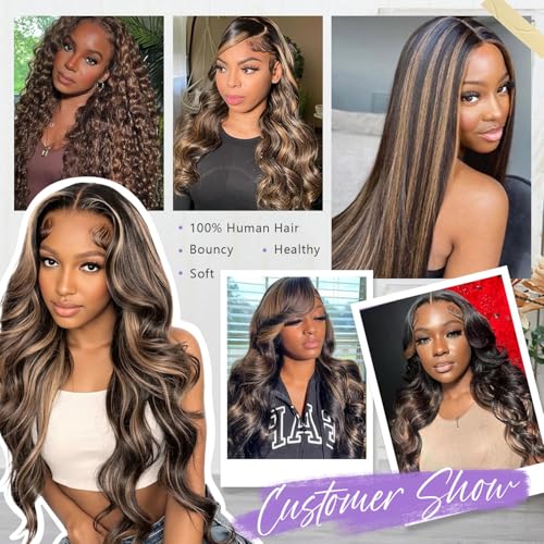 13x6 HD Lace Front Wig - 22 Inch Straight Balayage Human Hair