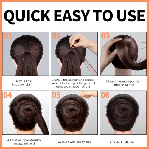 Teenitor Hair Net Set - 20 Nets & 40 Pins for Buns