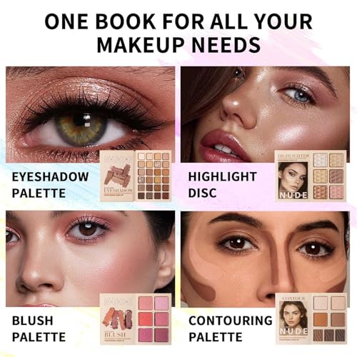 43-Color Eyeshadow Palette with Blush & Highlighter & Contour