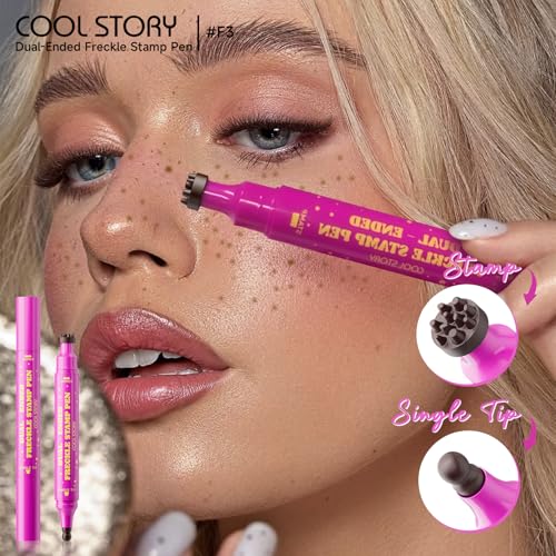 Dual Ended Freckle Stamp Pen - Waterproof Faux Freckles Makeup