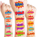 96 PCS Comic Temporary Tattoos for Kids Party Favors