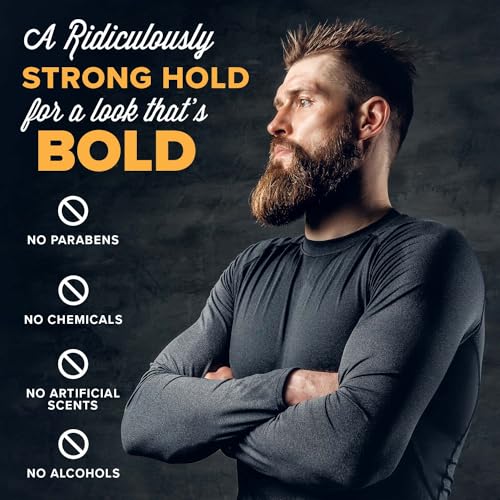 Ridiculously Strong Mustache and Beard Wax for Men | All Day Style Control to Tame Facial Hair | All Natural Handlebar Moustache Wax - 1oz (30ml)
