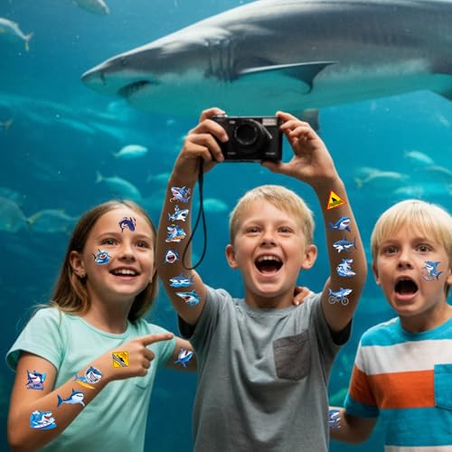 Shark Temporary Tattoos 60 Pack | Birthday Party Favors