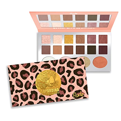 Leopardina Eyeshadow & Highlighter Palette - 16 Shades by RUDE