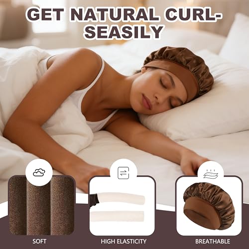 Heatless Hair Curlers Overnight Set - Jumbo Velvet Hair Rollers & Satin Bonnet