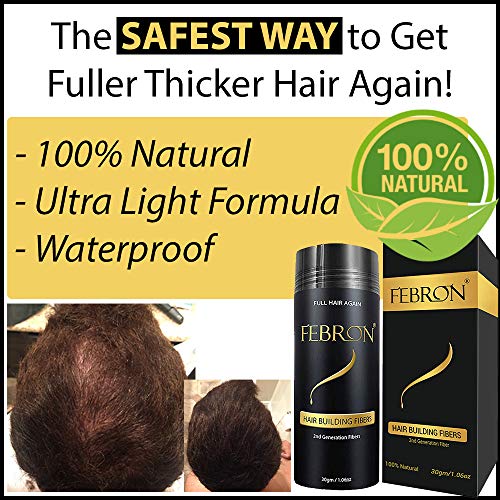 FEBRON Hair Fibers for Thinning Hair - Dark Brown