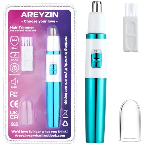 Dual-Edge Nose and Ear Hair Trimmer - Waterproof & Painless