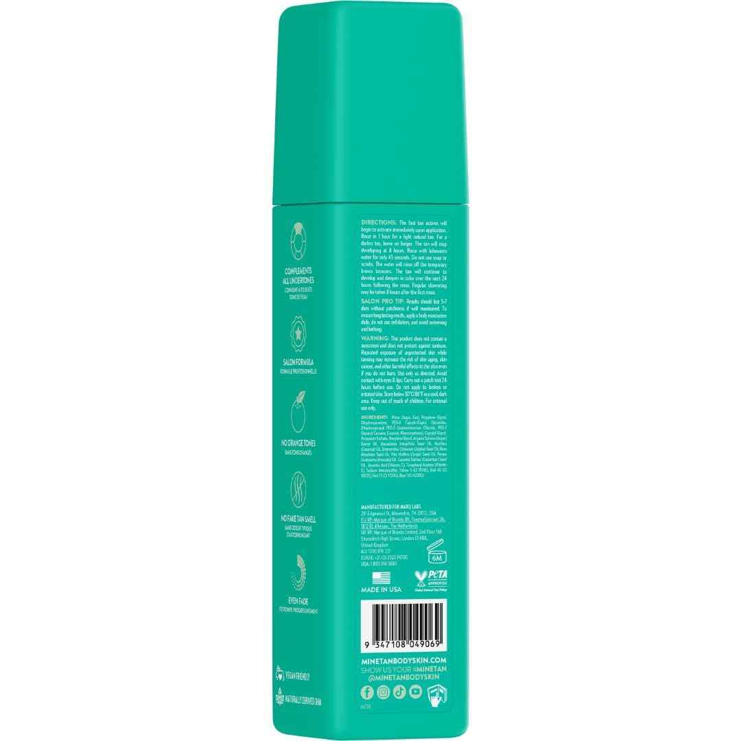 Minetan Olive Self Tan Foam | Color Base Collection - Dark Olive Bronze Finish, 1 Hour Express, Face & Body Fake Tanner, Complements All Skintones, Vegan & Paraben Free, 6.7 Fl Oz