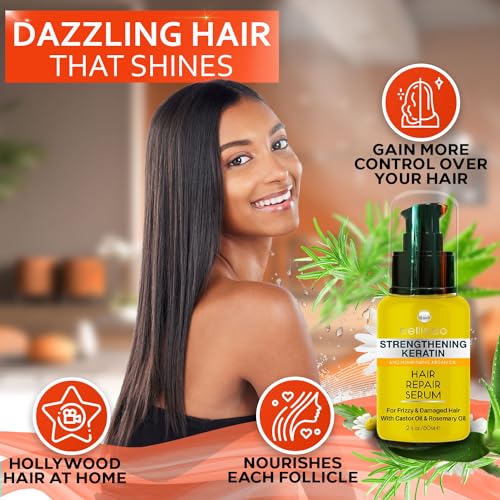 Keratin Hair Serum Heat Protection & Anti-Frizz Treatment