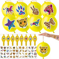 Cheetah Party Favors Pack - 24 Punch Balloons & 48 Tattoos