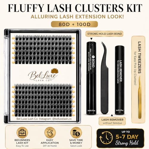 Fluffy Lash Clusters Kit 80D+100D DIY Extensions 10-20mm