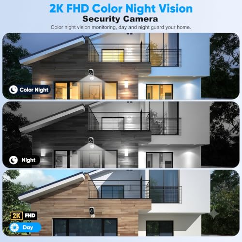 Nikoglly 4MP Wireless Outdoor Security Camera with AI Detection