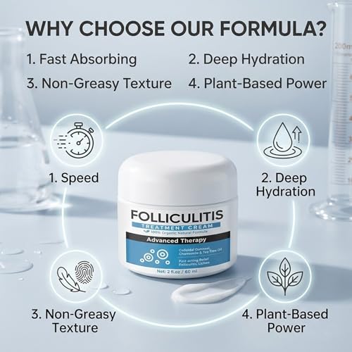 Folliculitis Treatment Cream with Tea Tree Oil - 60ml Soothing Care
