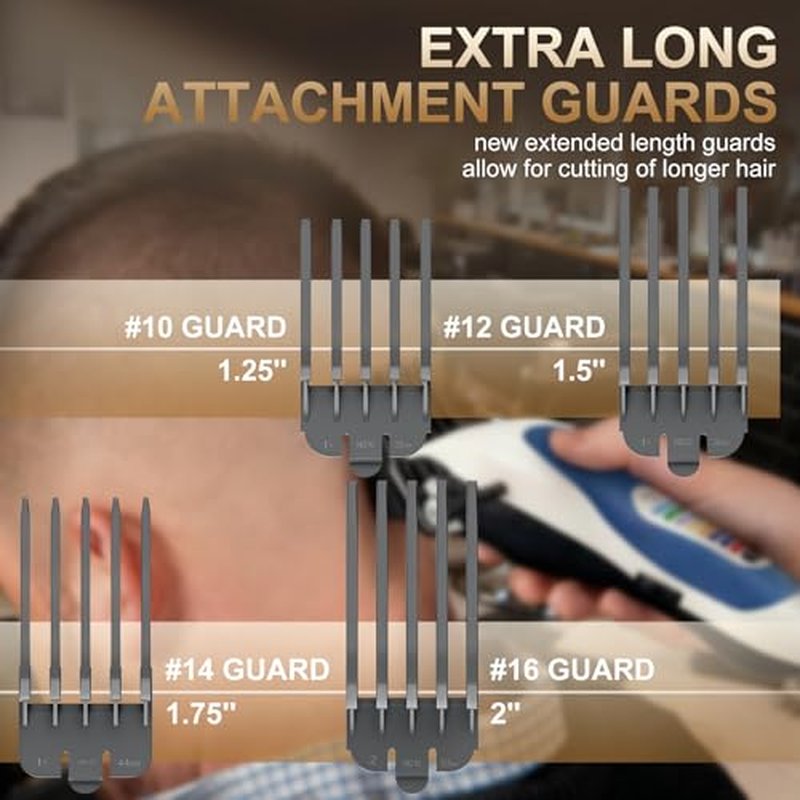 Wahl Clipper Guards 4-Pack 1.25"-2" Replacement - Premium PP Material