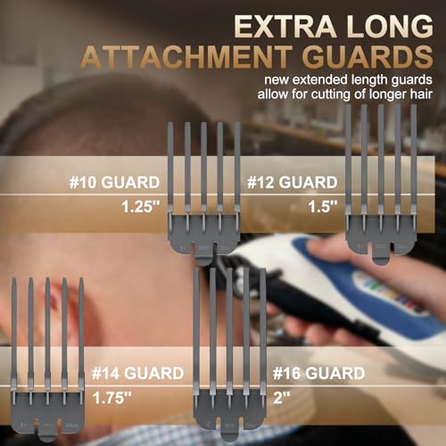 Wahl Clipper Guards 4-Pack 1.25"-2" Replacement - Premium PP Material