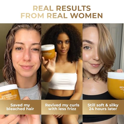 VAO Deep Conditioning Hair Mask - Hydrating Repair Treatment for Damaged Hair with Argan Oil & Shea Butter