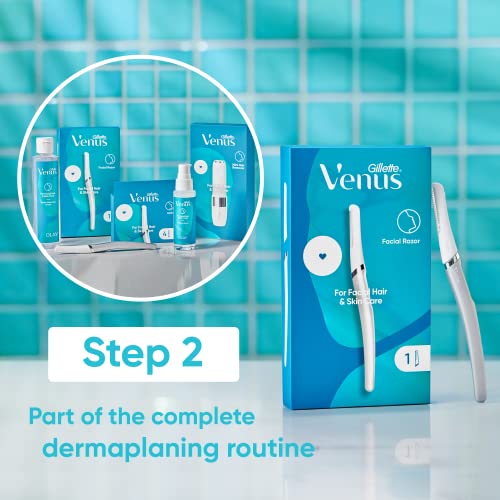 Dermaplaning Facial Razor Tool with 2 Blade Refills for Women