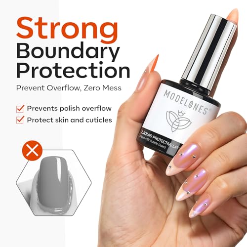 Modelones Liquid Latex for Nails - Fast Drying Peel Off Cuticle Guard (15ml)