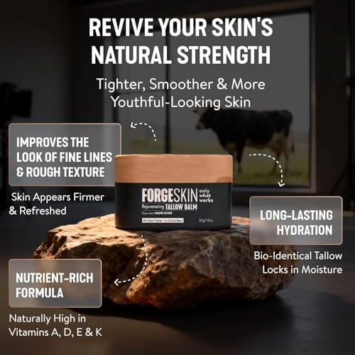 Forge Skin Beef Tallow Face Moisturizer for Men, 1.7oz