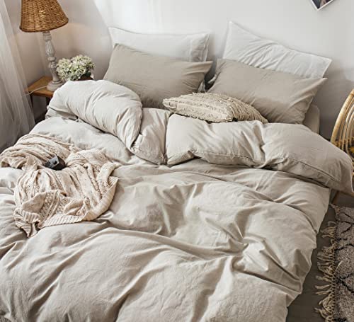 MooMee Washed Cotton Duvet Cover Set King Size